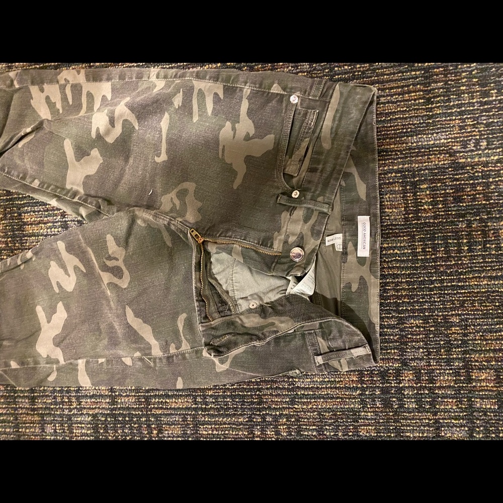 Good American camo jeans